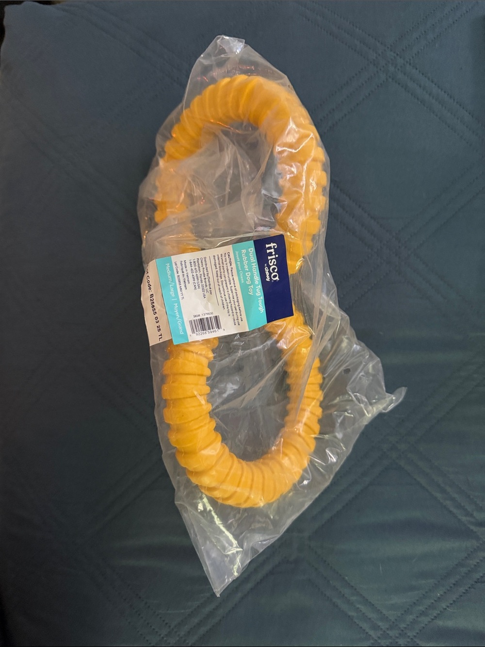 Yellow Infinity Tug & Chew Dog Toy for Medium & Large Breeds